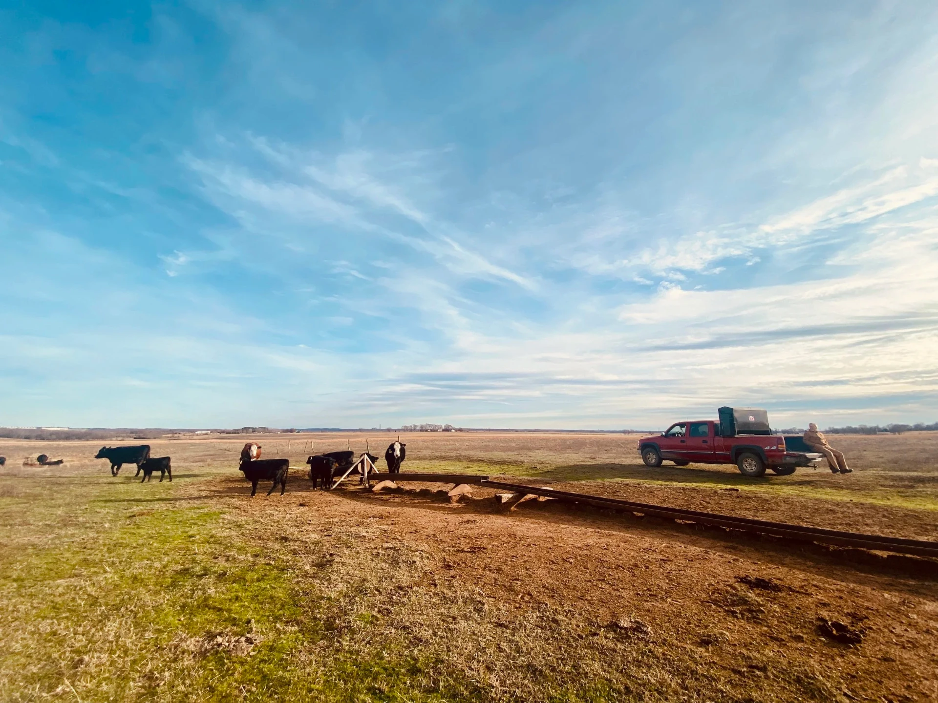 Bar R Cattle Company ranch at golden hour
